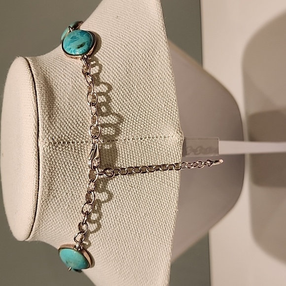 Barse Turquoise Sterling Silver Matching Necklace and Bracelet set - Picture 4 of 15